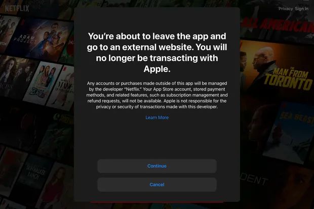 نتفلكس تبدأ إتاحة خيار الدفع عبر موقعها الخاص داخل تطبيقها على أجهزة أبل - Netflix