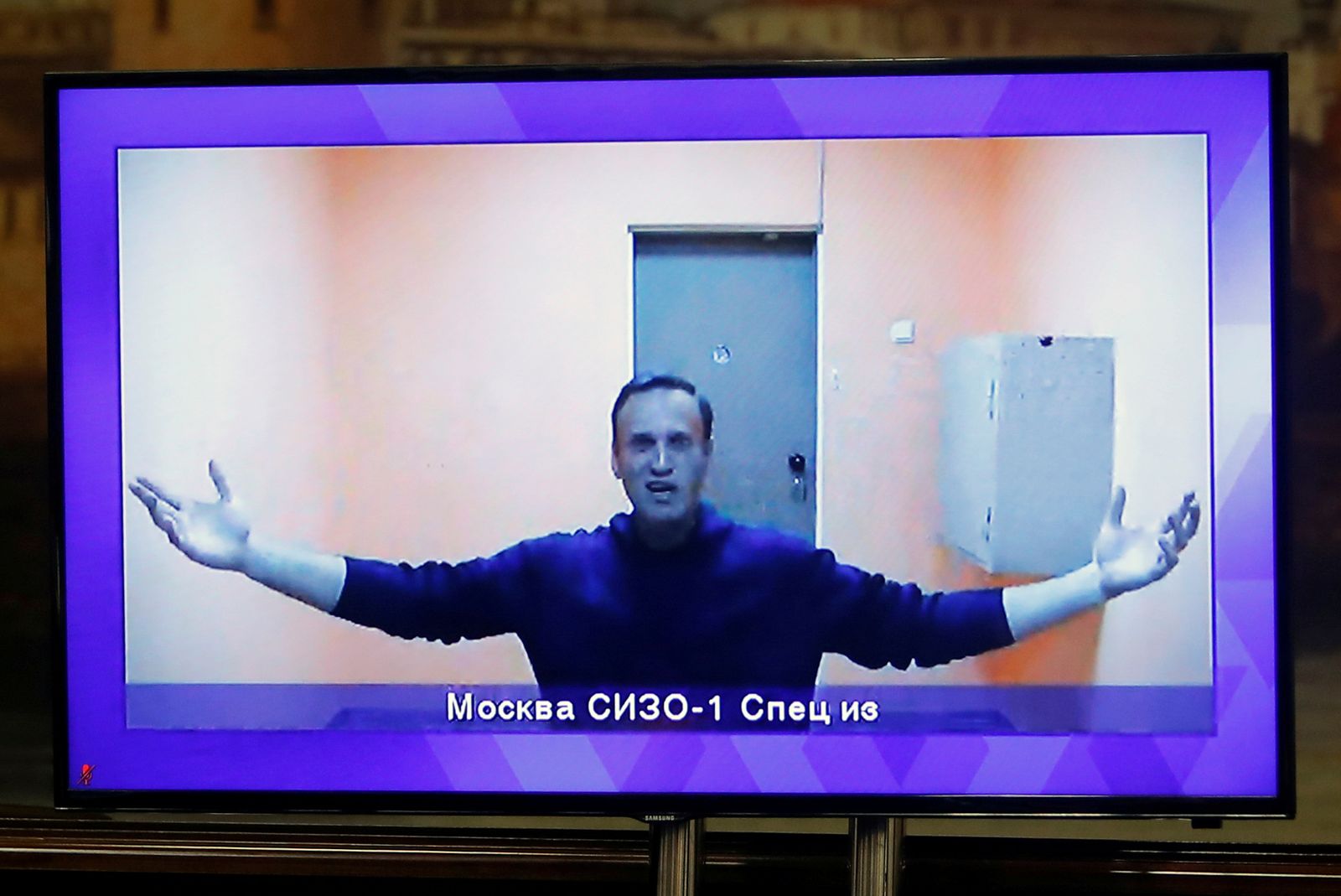 جانب من محاكمة المعارض الروسي أليكسي نافالني  - REUTERS