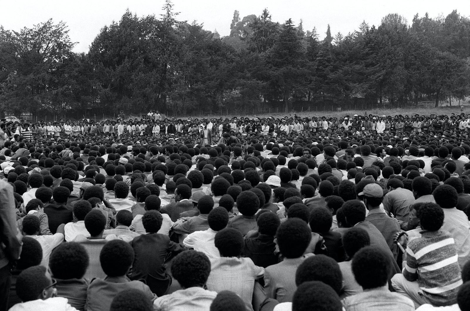جانب من الاحتجاجات في إثيوبيا للمطالبة بحكم مدني في 26 سبتمبر 1974 - AFP