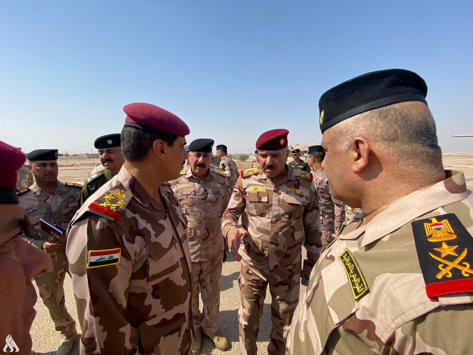 جانب من زيارة الوفد الأمني العراقي الرفيع إلى البصرة جنوبي العراق، 10 أكتوبر 2022 - وكالة الأنباء العراقية (واع)