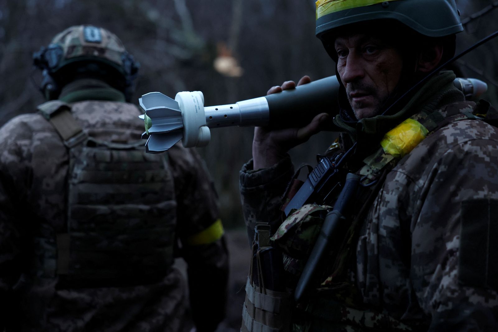 Ukrainian military on New Years eve, in Donetsk region - REUTERS