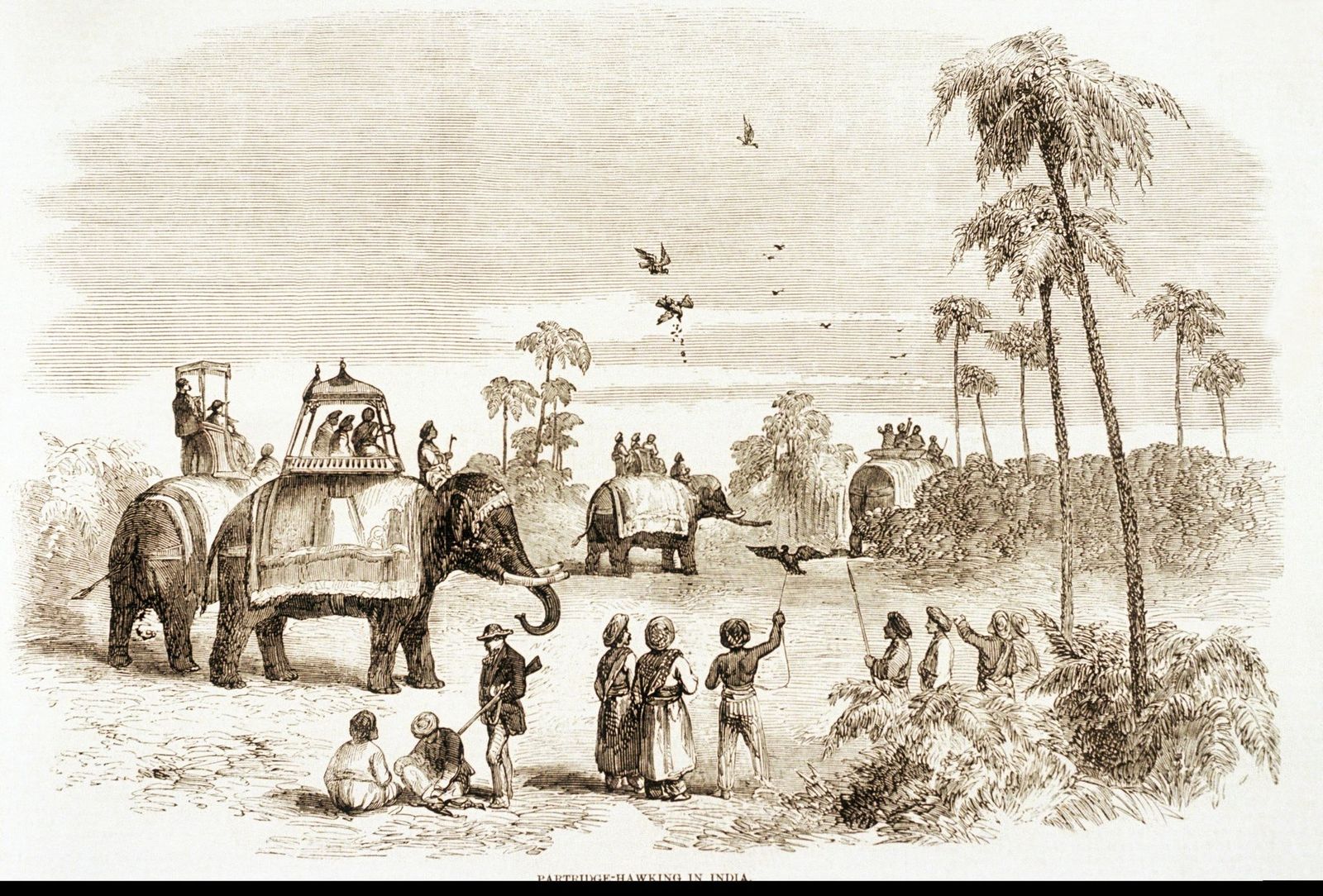 رسم لأحد مناطق الهند في القرن التاسع عشر - Getty Images