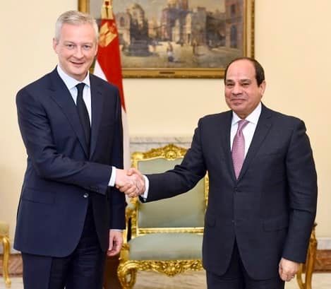 السيسي يلتقي وزير المالية والاقتصاد الفرنسي برونو لومير - باريس - 22 يوليو 2022 - facebook.com/Egy.Pres.Spokesman