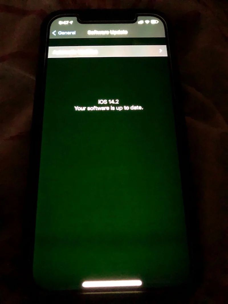 مشكلة الشاشة الخضراء على أحد هواتف آيفون 12 - ماك رامورز