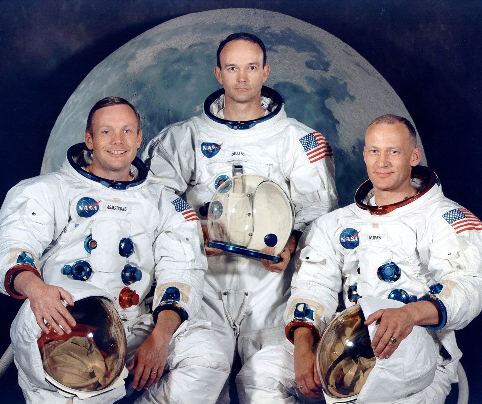 FILE PHOTO: Handout photo of Armstrong, Collins and Aldrin - REUTERS