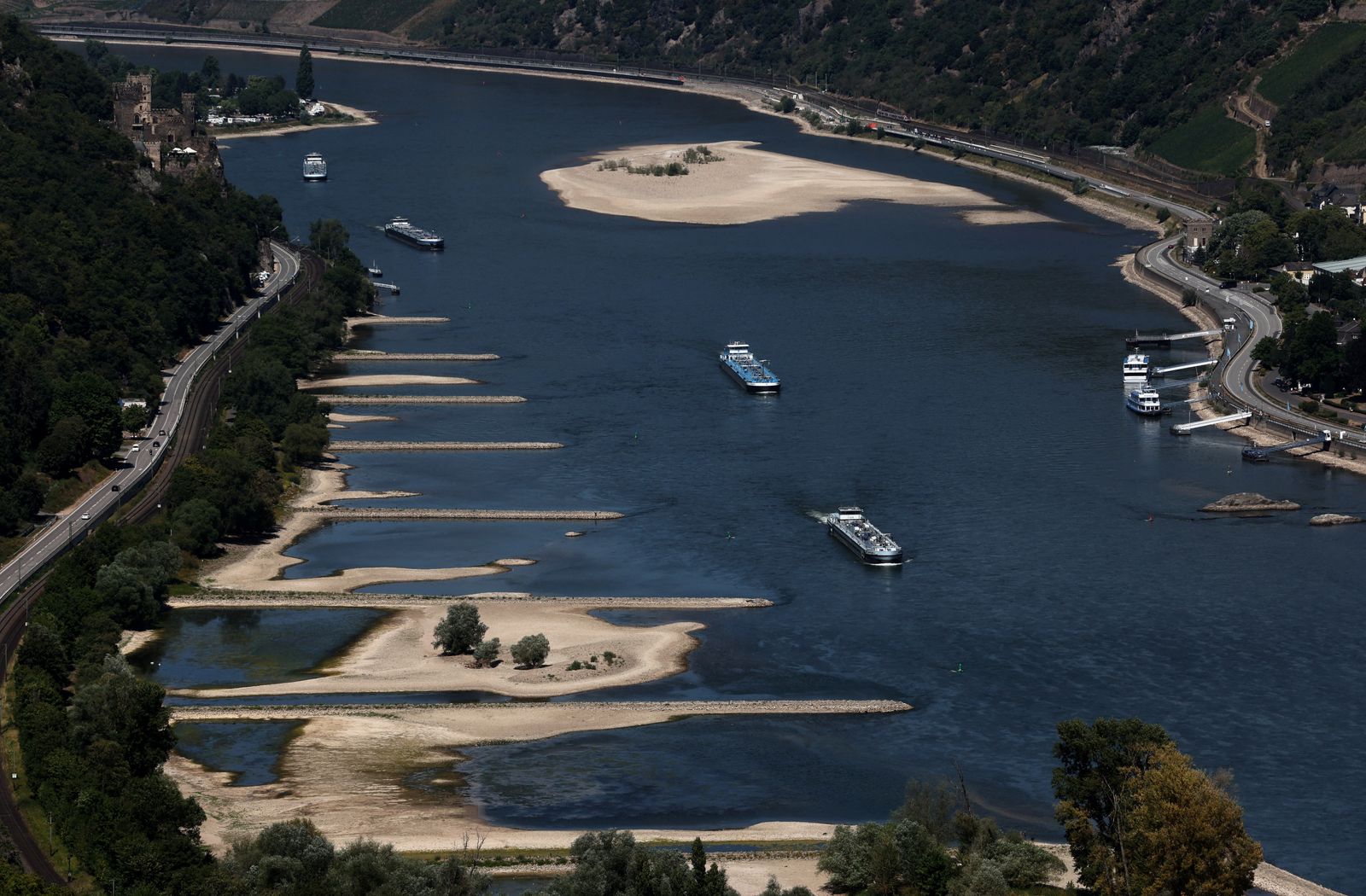 Drought means low water levels in Rhine and a headache for international shipping - REUTERS