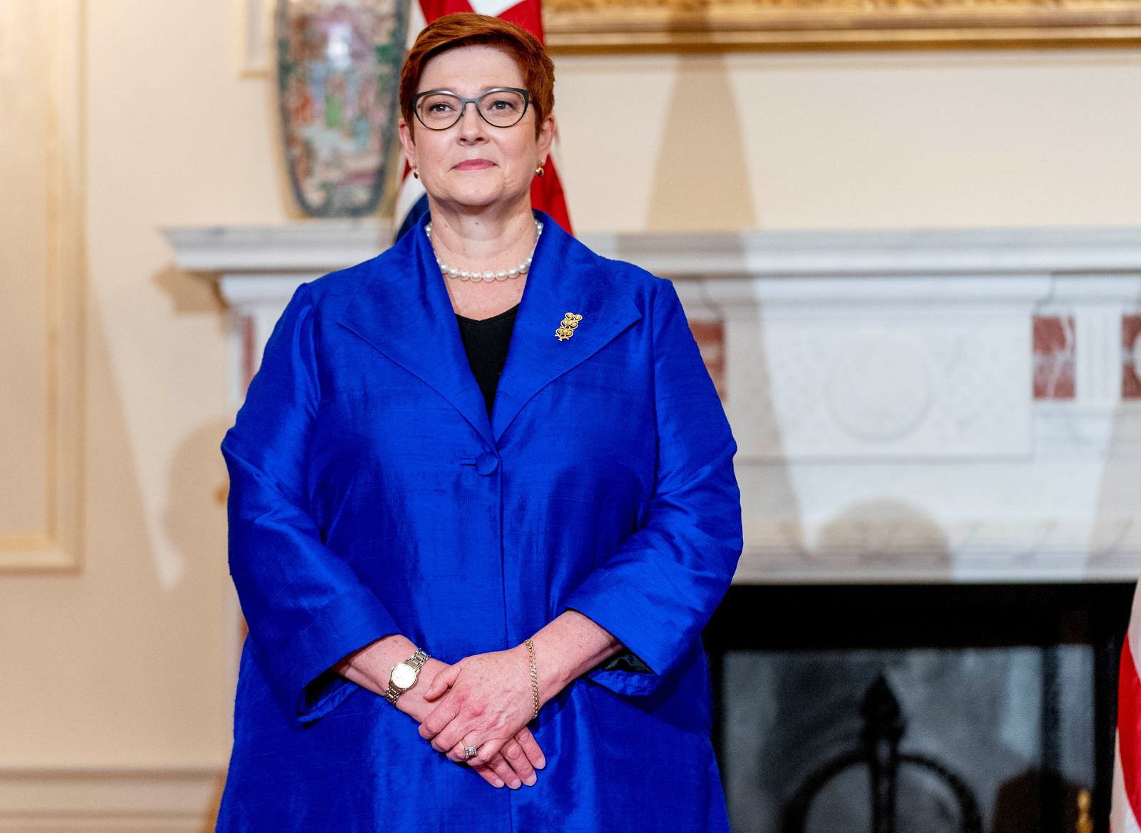 وزيرة الخارجية الأسترالية ماريز باين في مقرّ وزارة الخارجية الأميركية بواشنطن - 16 سبتمبر 2021 - REUTERS