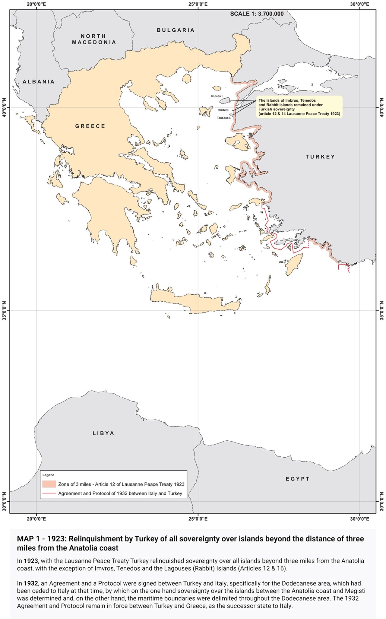 واحدة من الخرائط التي نشرتها وزارة الخارجية اليونانية - وزارة الخارجية اليونانية