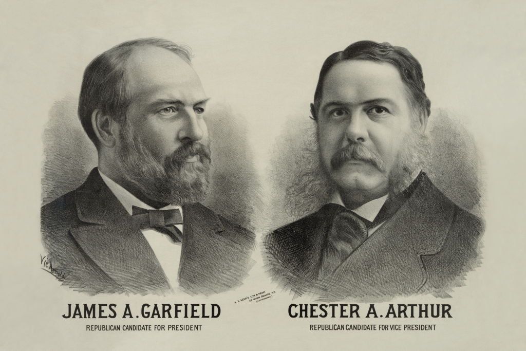 الرئيس الأميركي الراحل جيمس غارفيلد، والمرشح للJames A. Garfield Republican candidate for president - Chester A. Arthur Republican candidate for vice president  - Getty Images 