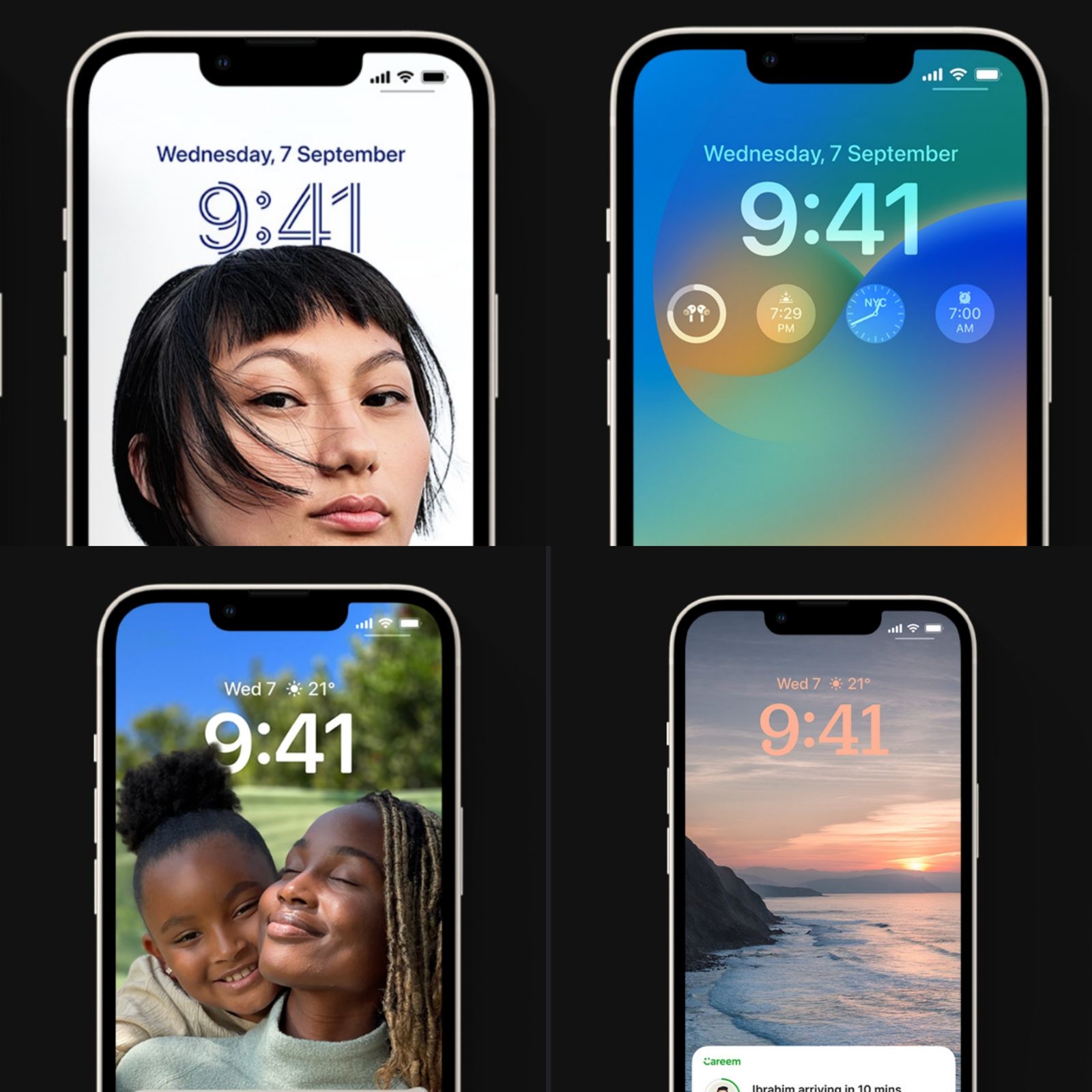 مزايا قفل الشاشة الجديدة مع iOS 16 - Apple