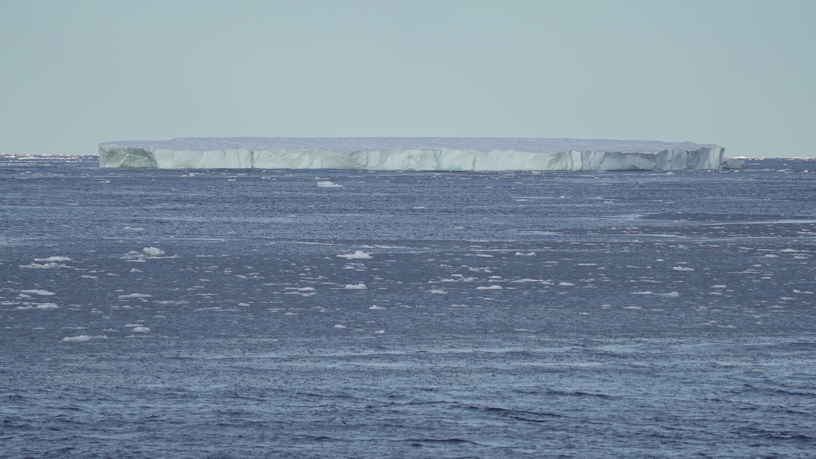 FILE PHOTO: General view of the first large bit of ice seen by the crew of the Greenpeace's Arctic Sunrise ship at the Arctic Ocean - via REUTERS