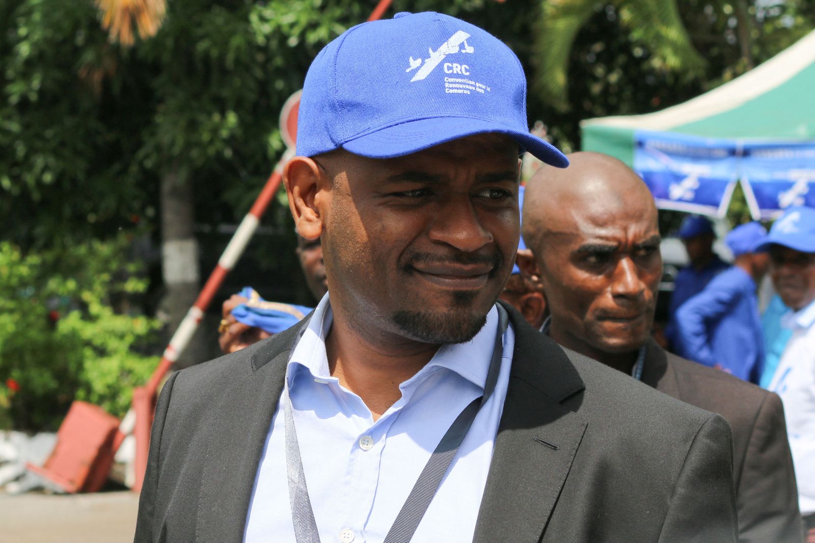 Nour El Fath Azali, the son of Comoros President Azali Assoumani, speaks during a gathering of the ruling party Convention for the Renewal of the Comoros (CRC) in Moroni on August 13, 2023. Young and ambitious, the son of Comoros President Azali Assoumani has all the trappings of a leader in waiting. 
As the small Indian Ocean archipelago's ruling party gathered to appoint a new secretary general at the weekend, many thought the top job would go to Nour El Fath Azali. (Photo by Ibrahim YOUSSOUF / AFP)