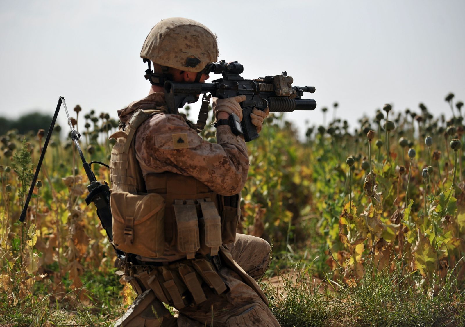 جندي أميركي خلال عملية عسكرية في هيلماند بأفغانستان 8 مايو 2011 - AFP