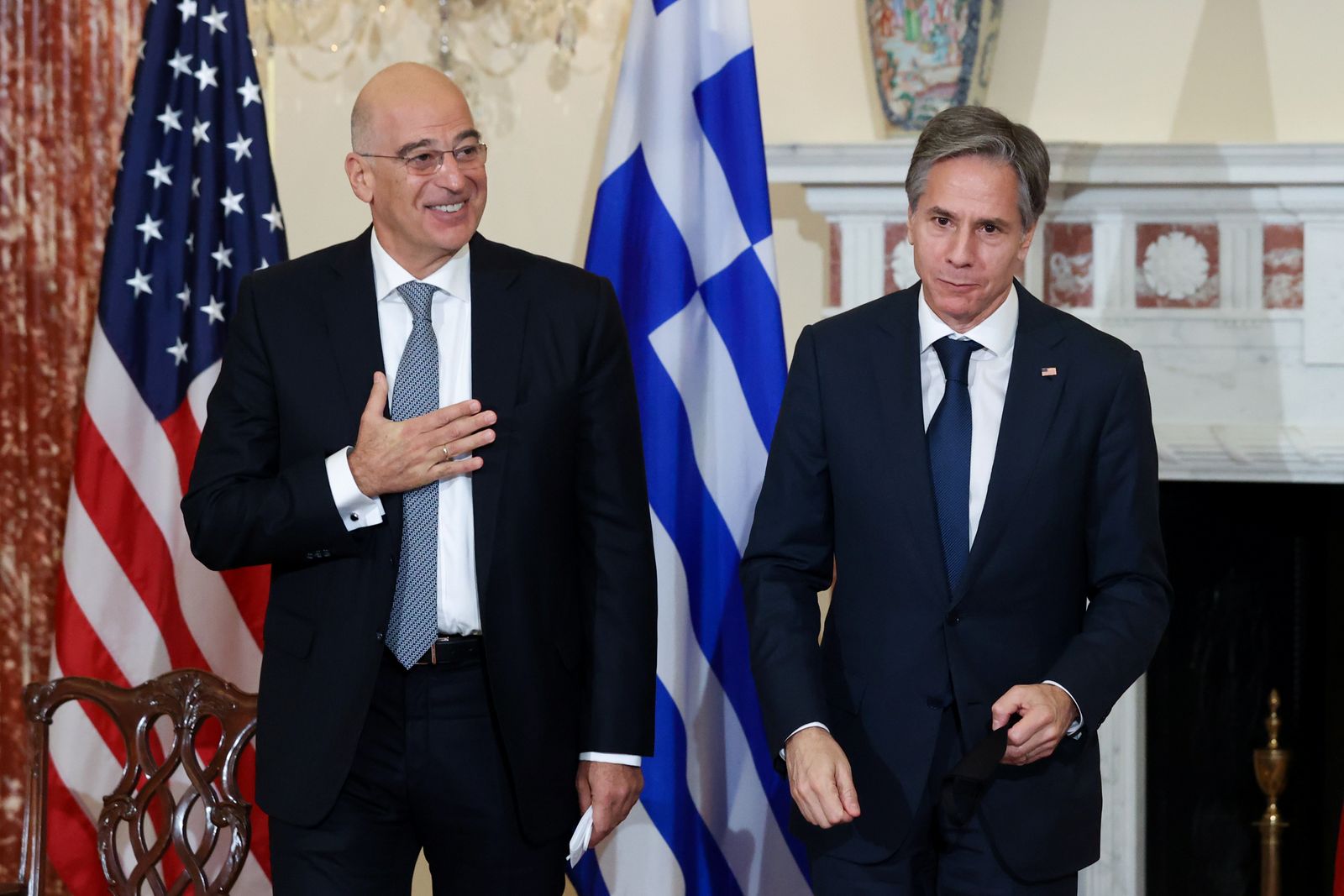 U.S. Secretary of State Blinken and Greece’s Foreign Minister Dendias hold meetings in Washington - REUTERS