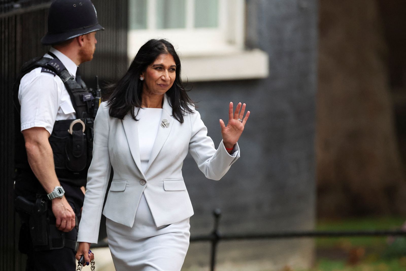 Suella Braverman arrives at Number 10 Downing Street in London - REUTERS