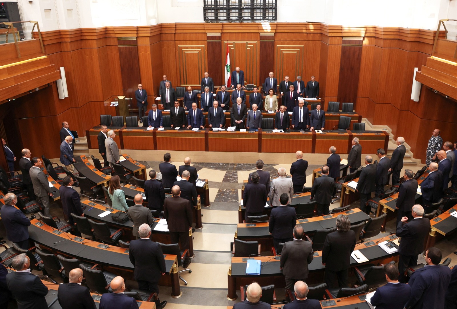 الرئيس نبيه بري مترئساً جلسة للبرلمان اللبناني في 26 سبتمبر 2022