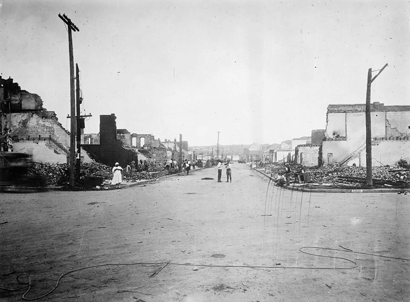 جانب من أثار الدمار في مدينة تولسا عام 1921 - VIA REUTERS