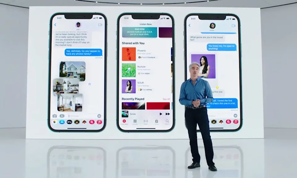 كريغ فاديرغي، نائب مدير أبل لقطاع التطوير، يشرح مزايا Apple Message الجديدة - أبل