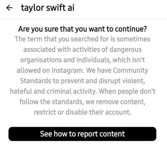 ثريدز تحظر البحث عن عبارة Taylor Swift AI على المنصة