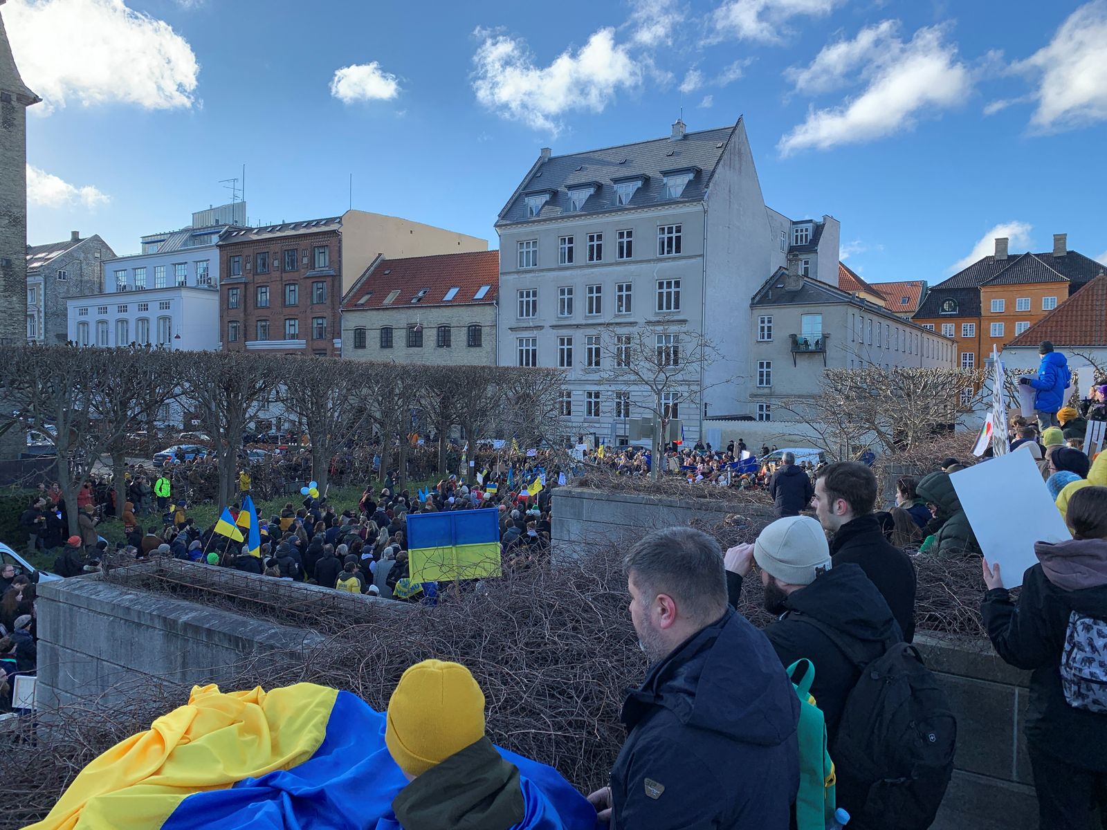 جانب من الاحتجاجات في العاصمة الدنماركية كوبنهاغن - 27 فبراير 2022 - REUTERS