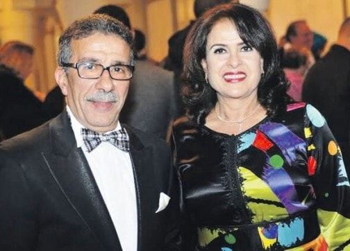 الفنان الراحل مع زوجته خديجة أسد - فيسبوك - الصفحة الرسمية 