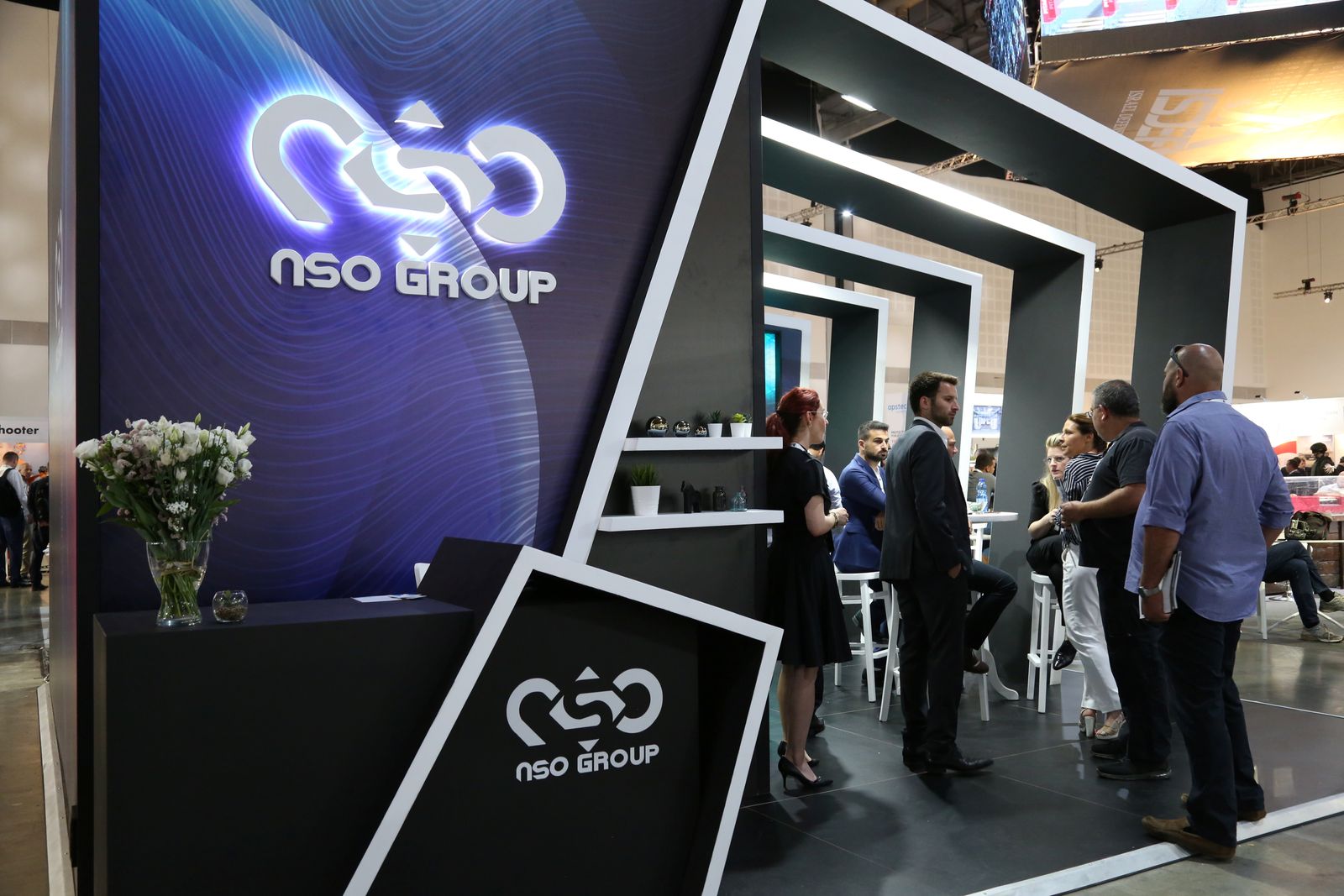 جناح معرض شركة الإنترنت الإسرائيلية NSO Group في 