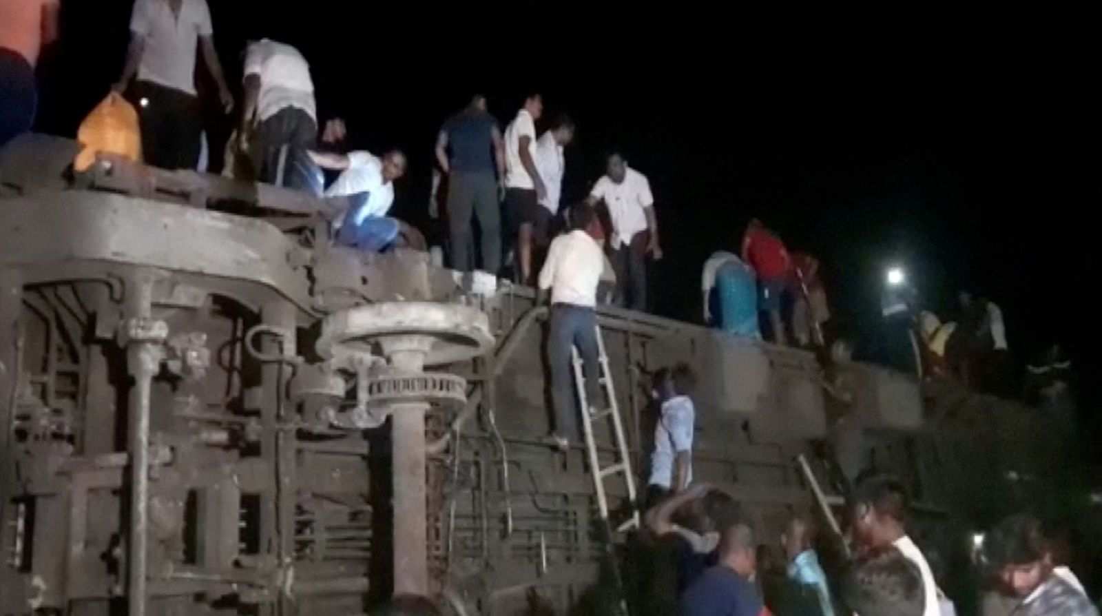 Train accident in India - via REUTERS