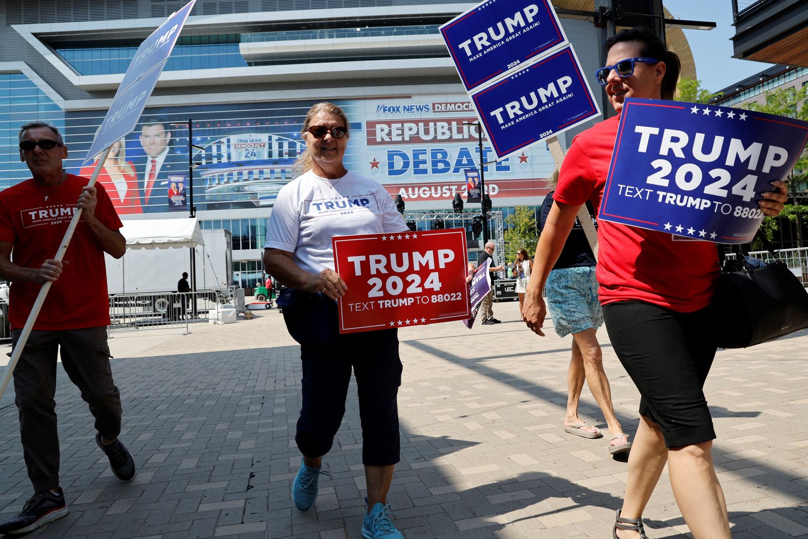 Preparations are underway for Republican U.S. presidential candidates to gather for their first primary debate of the 2024 campaign in Milwaukee - REUTERS