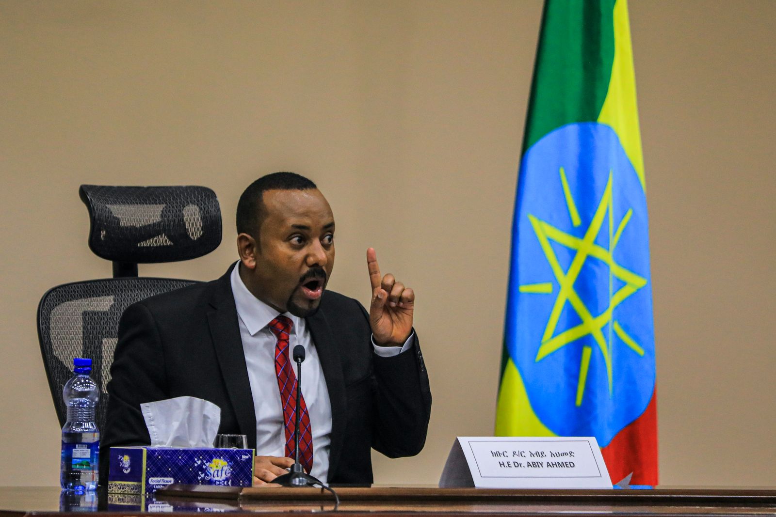 رئيس الوزراء الإثيوبي أبي أحمد في مجلس نواب الشعب في أديس أبابا  - AFP