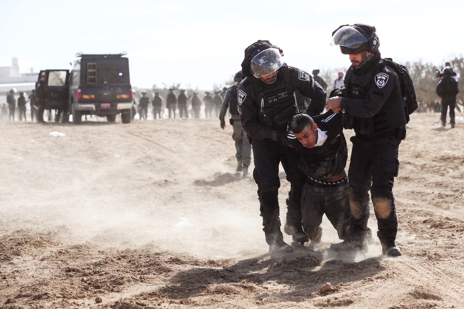 Israeli security forces clash with Bedouins during protest against forestation - REUTERS