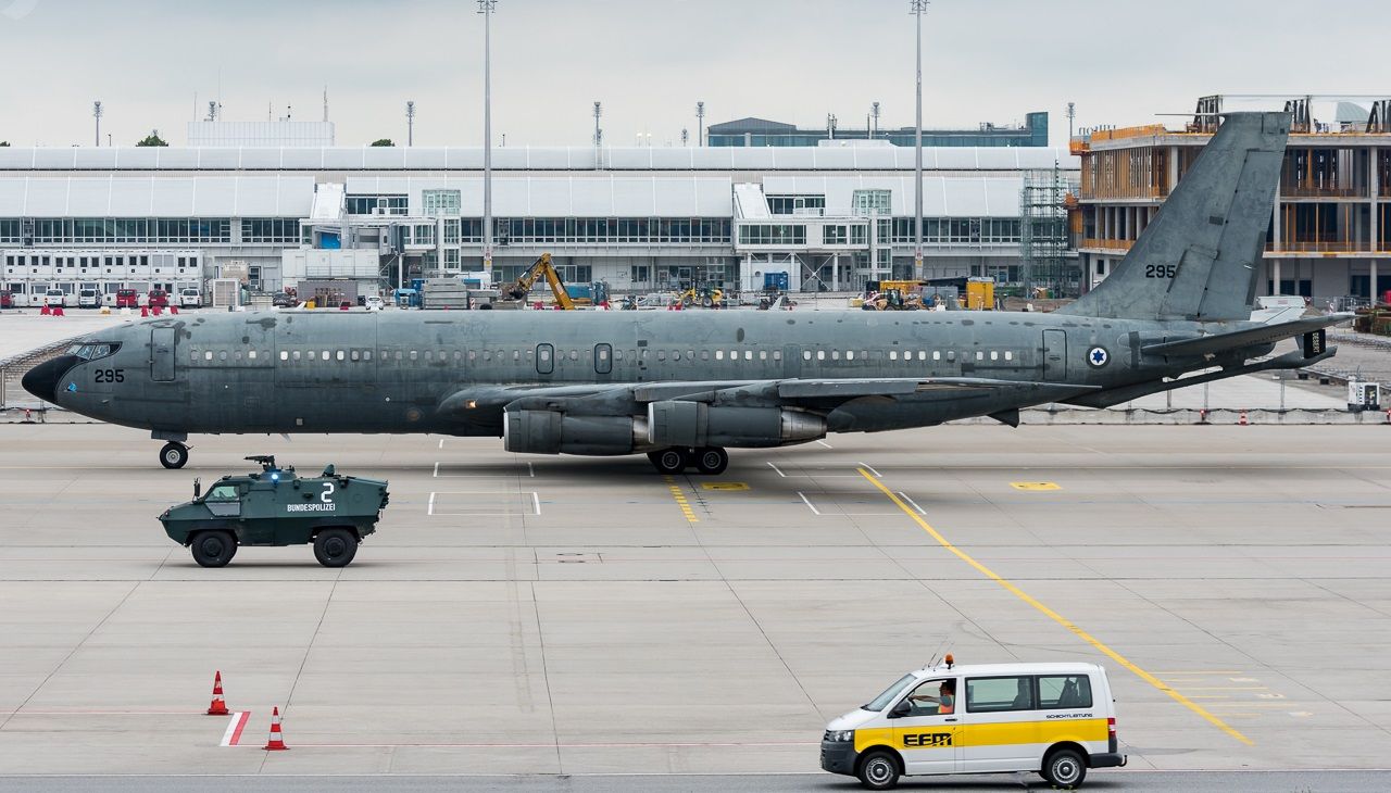 الطائرة الإسرائيلية في مطار ميونيخ بصورة تم التقاطها في 8 يوليو 2021. - jetphotos