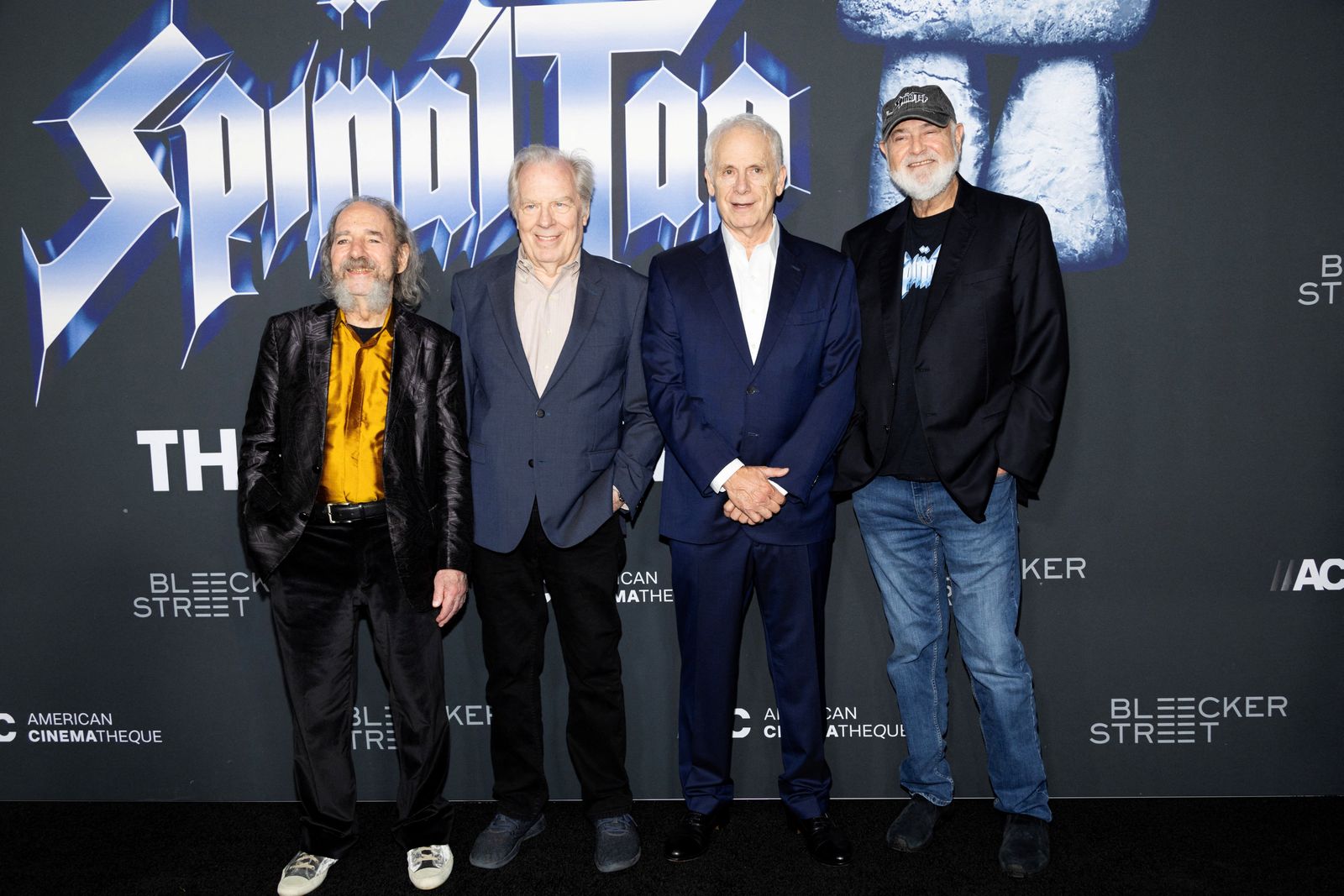 Harry Shearer, Michael McKean, Christopher Guest and Rob Reiner attend the Los Angeles Premiere of ''Spinal Tap II: The End Continues'' at The Egyptian Theatre in Los Angeles, California, U.S., September 9, 2025.  REUTERS/Aude Guerrucci