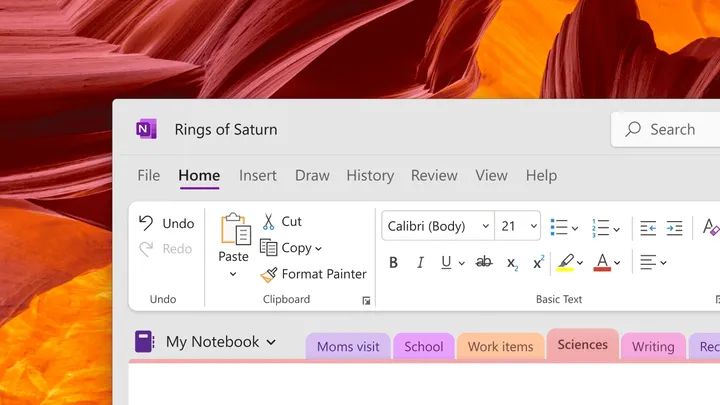 تصميم تطبيق OneNote الجديد - Microsoft