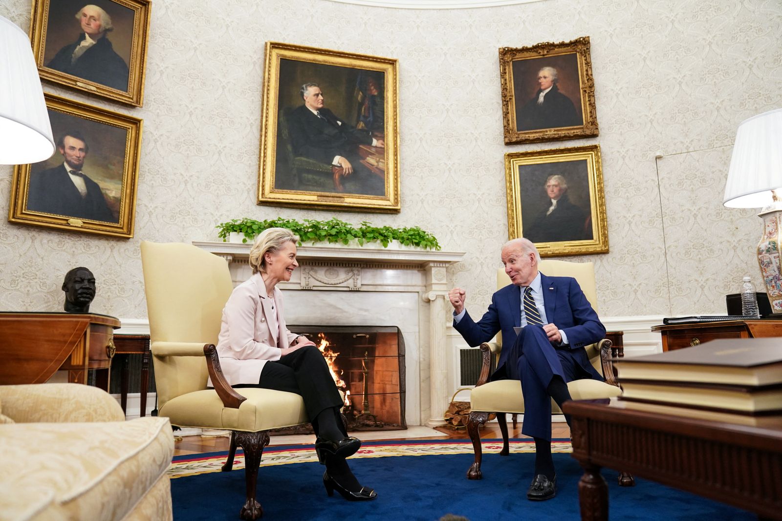 President Biden meets with President of the European Commission Ursula von der Leyen in Washington - REUTERS