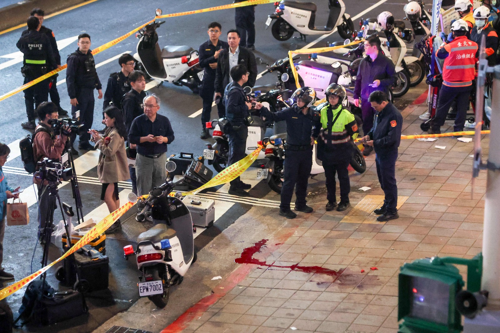 مسرح حادث الطعن في مركز تجاري بوسط العاصمة تايبيه، تايوان، 19 ديسمبر 2025