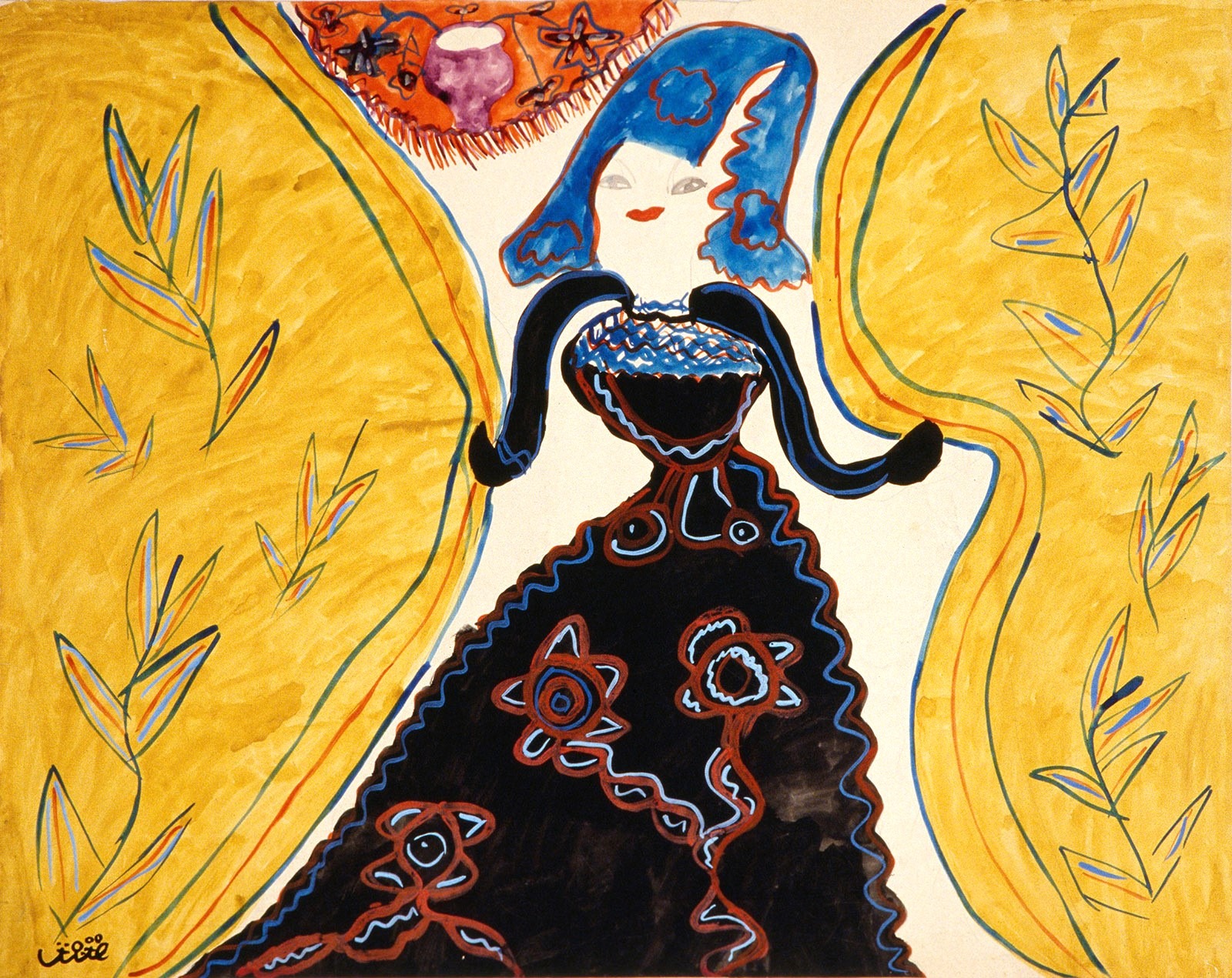 عمل فني للرسامة الجزائرية باية محي الدين