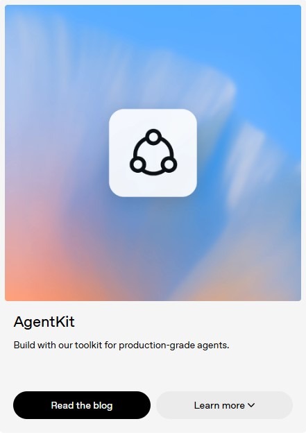 أداة AgentKit الجديدة التي أطلقتها شركة OpenAI خلال المؤتمر السنوي للمطورين DevDay 2025، سان فرانسيسكو، الولايات المتحدة. 7 أكتوبر 2025