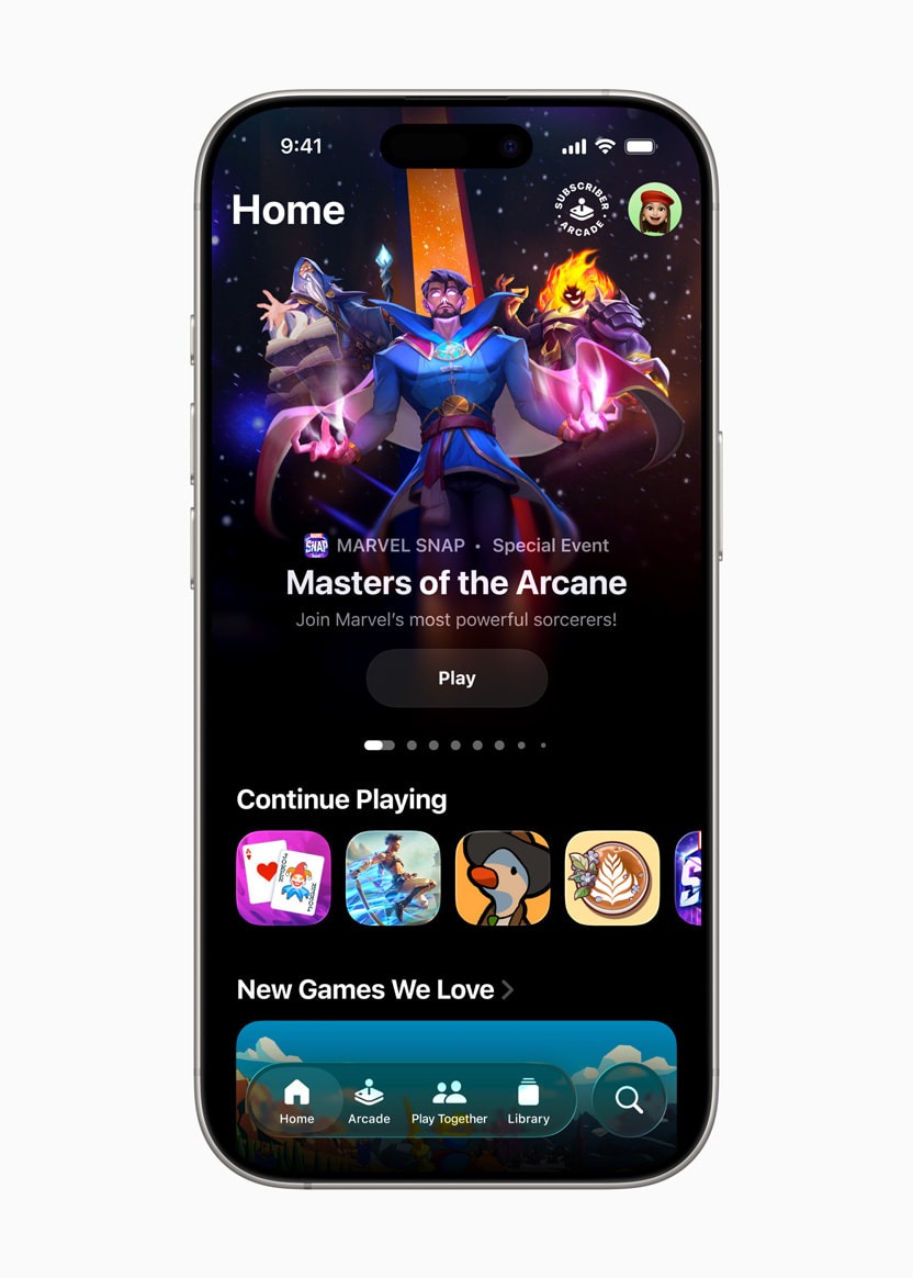 تطبيق الألعاب Games الجديد