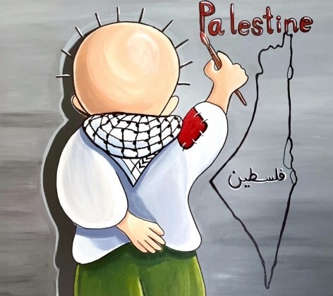 حنظلة للفنان الفلسطيني ناجي العلي