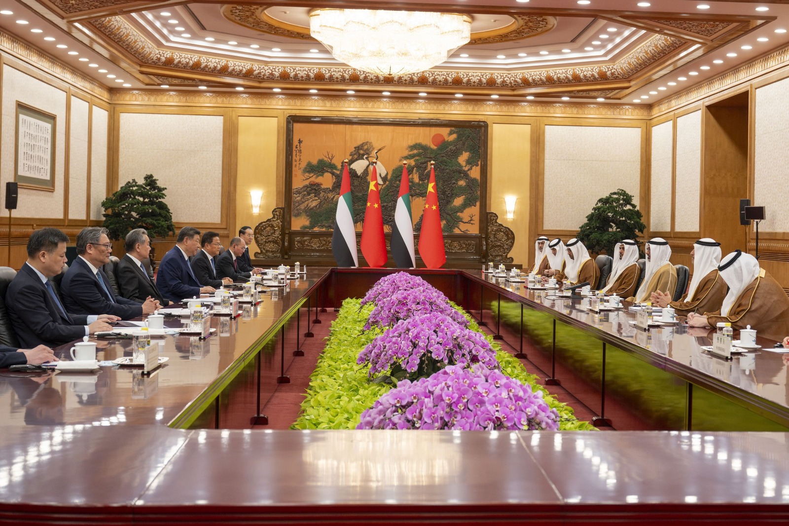 جانب من اجتماع صيني إماراتي في بكين. 14 أبريل 2026