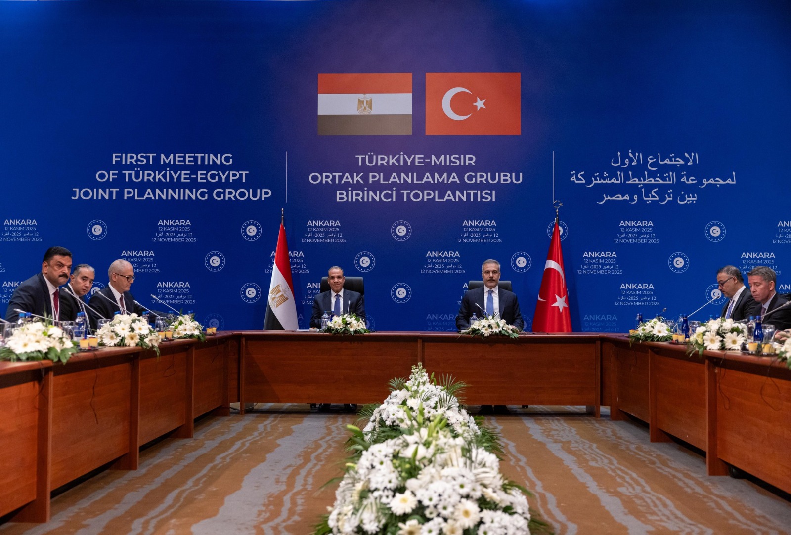 الاجتماع الأول لمجموعة التخطيط المشتركة بين مصر وتركيا في العاصمة أنقرة. 12 نوفمبر 2025