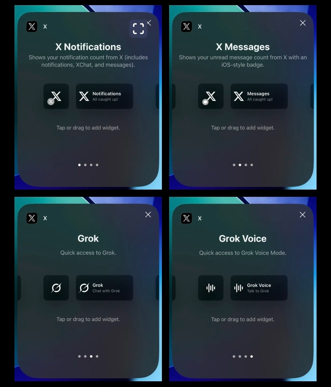 تطبيقات مصغرة من إكس لقفل الشاشة على آيفون