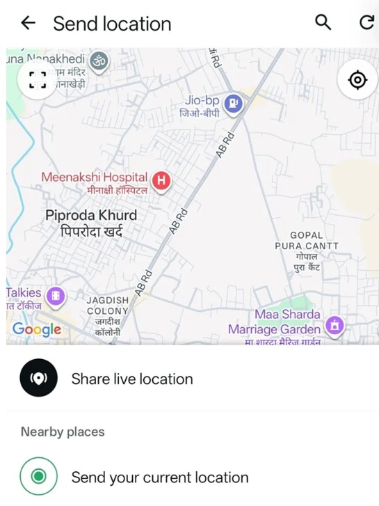 ميزة طلب مشاركة الموقع الجغرافي التجريبية على واتساب