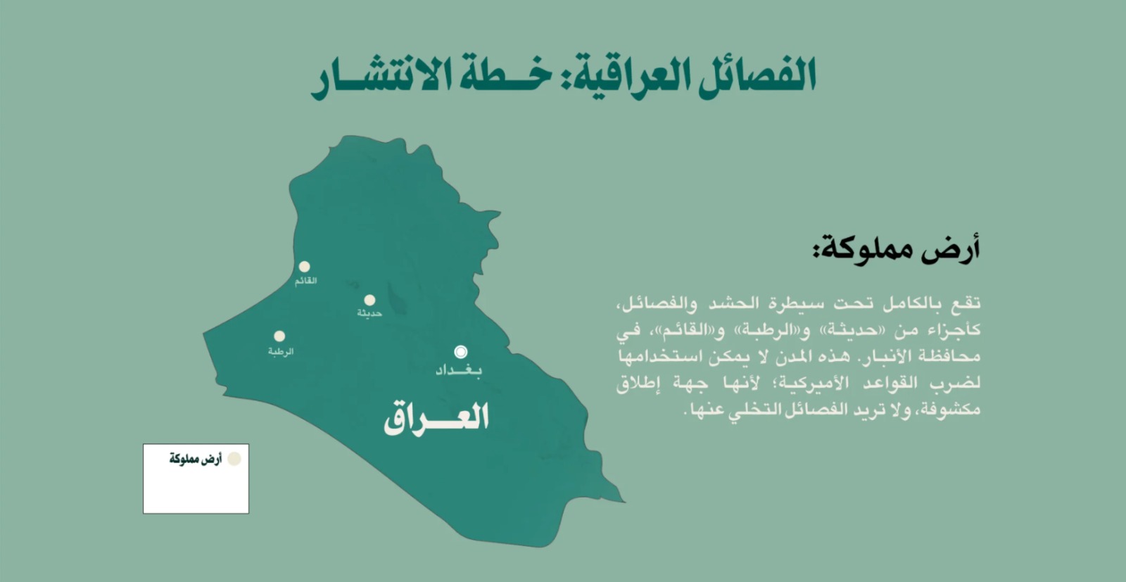 صورة توضيحية لخطة انتشار الفصائل العراقية