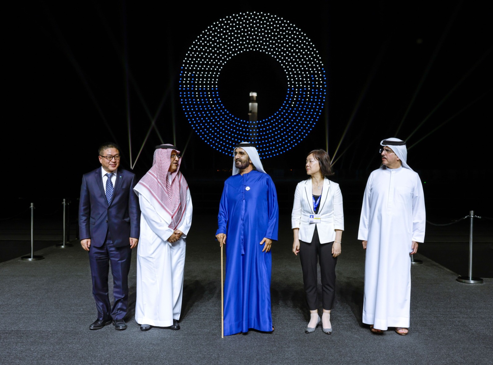 نائب رئيس الإمارات رئيس مجلس الوزراء الشيخ محمد بن راشد آل مكتوم خلال افتتاح المشروع. 6 ديسمبر 2023