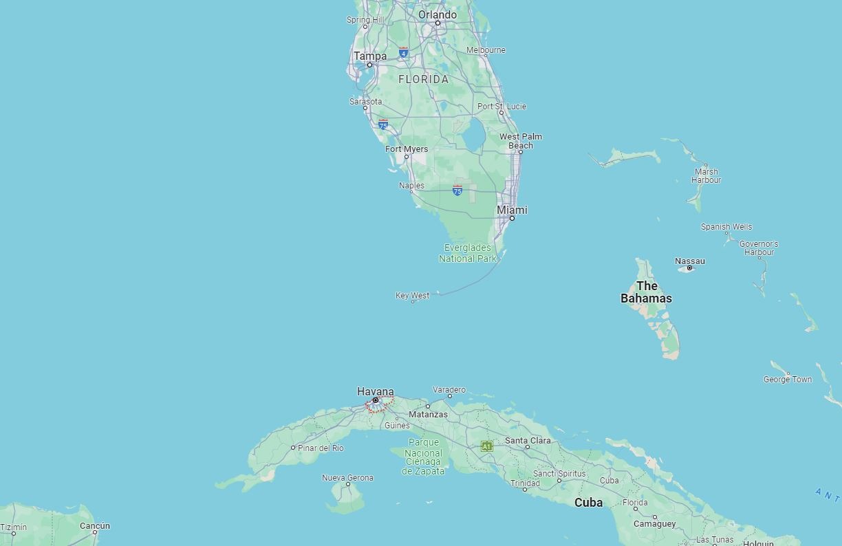 العاصمة الكوبية هافانا على أعتاب سواحل ولاية فلوريدا الأميركية