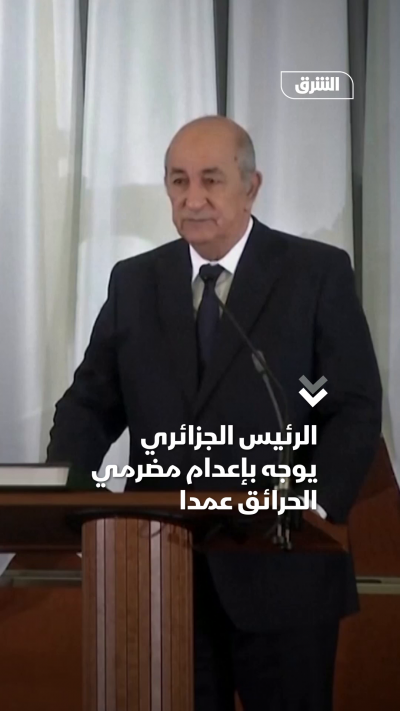 الرئيس الجزائري يوجه بإعدام مضرمي الحرائق عمدا