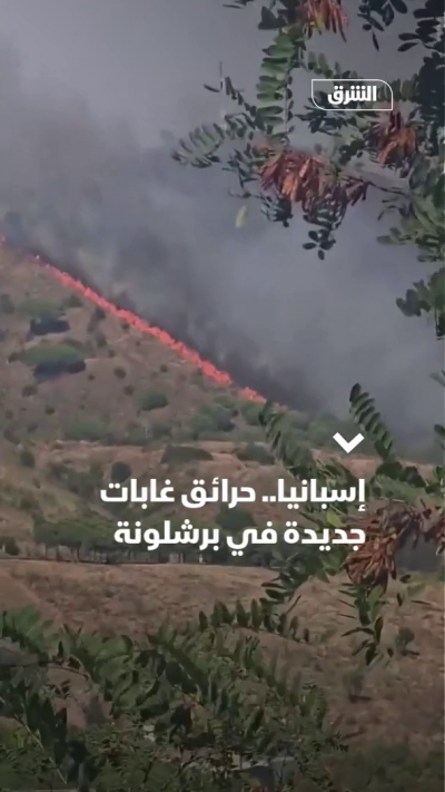 اشتعال حرائق الغابات في برشلونة