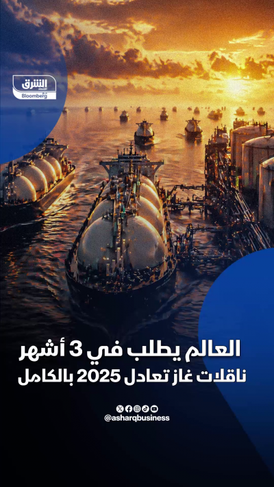 العالم يطلب في 3 أشهر ناقلات غاز تعادل 2025 بالكامل