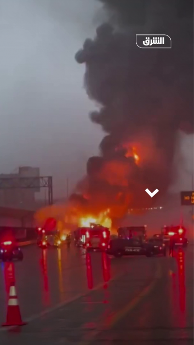 انفجار شاحنة وقود على طريق سريع في ميشيجان